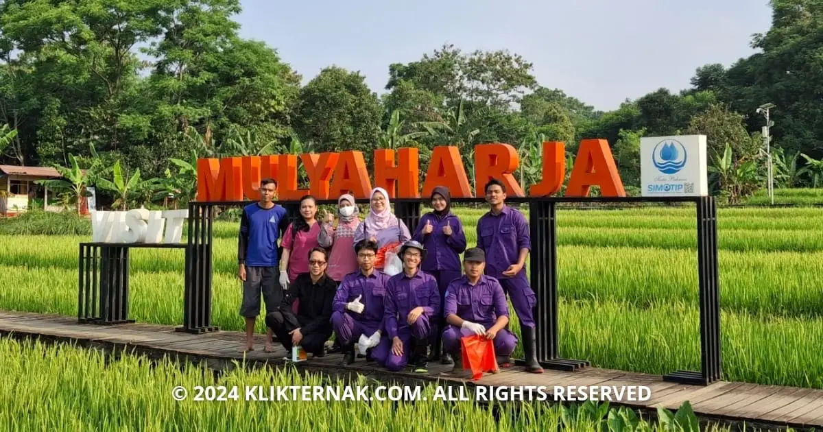Foto bersama tim pengabdian tim dosen Paramedik Veteriner Sekolah Vokasi IPB dan Peternak Ternak Domba dan Kambing di Kelurahan Mulyaharja